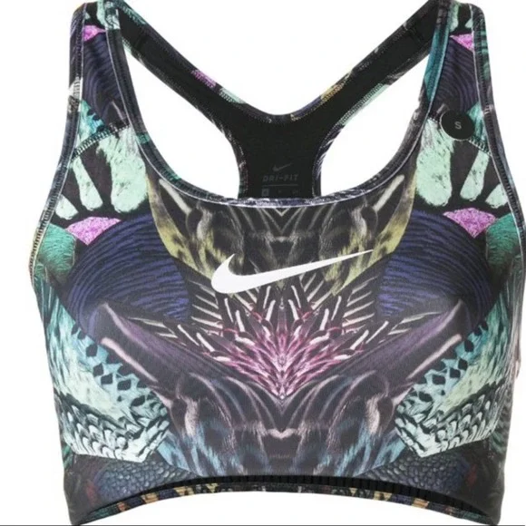 Nike Feather Print Crop Top Small - Picture 2 of 7